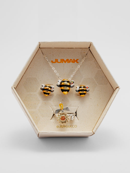 Combo Collar + Aretes + Anillo Anti-Estrés 🐝