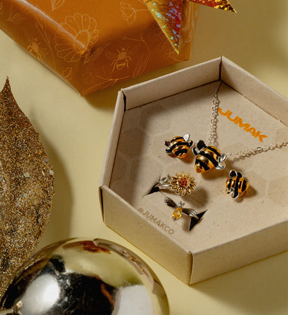 Combo Collar + Aretes + Anillo Anti-Estrés 🐝